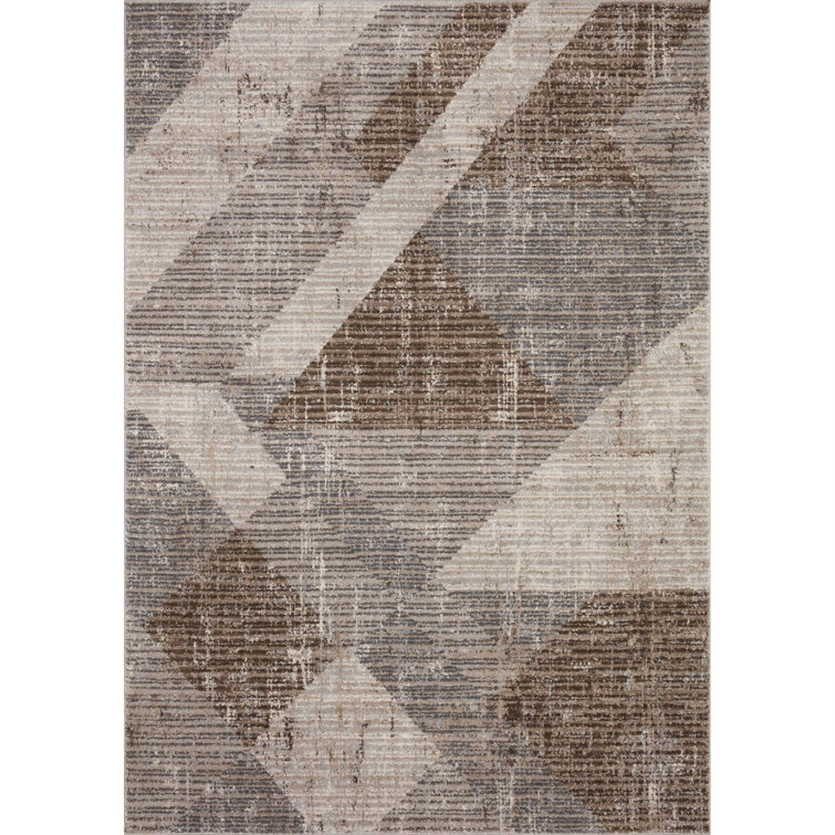 Corrigan Studio® Sidwell Geometric Brown/Gray Area Rug & Reviews Wayfair